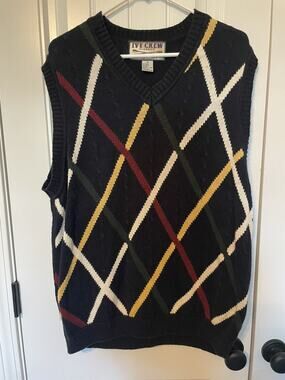 Dark Academia Vintage Men's XL Argyle Ivy Crew Classics Sweater Vest